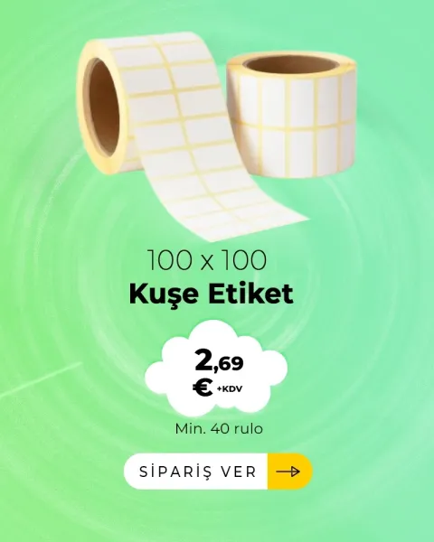 Enboy etiket Kuşe Etiket kampanya