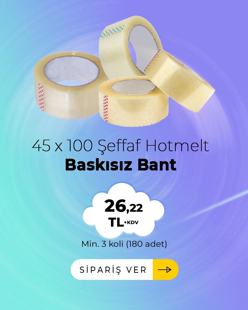 Enboy etiket Baskısız Bant kampanya