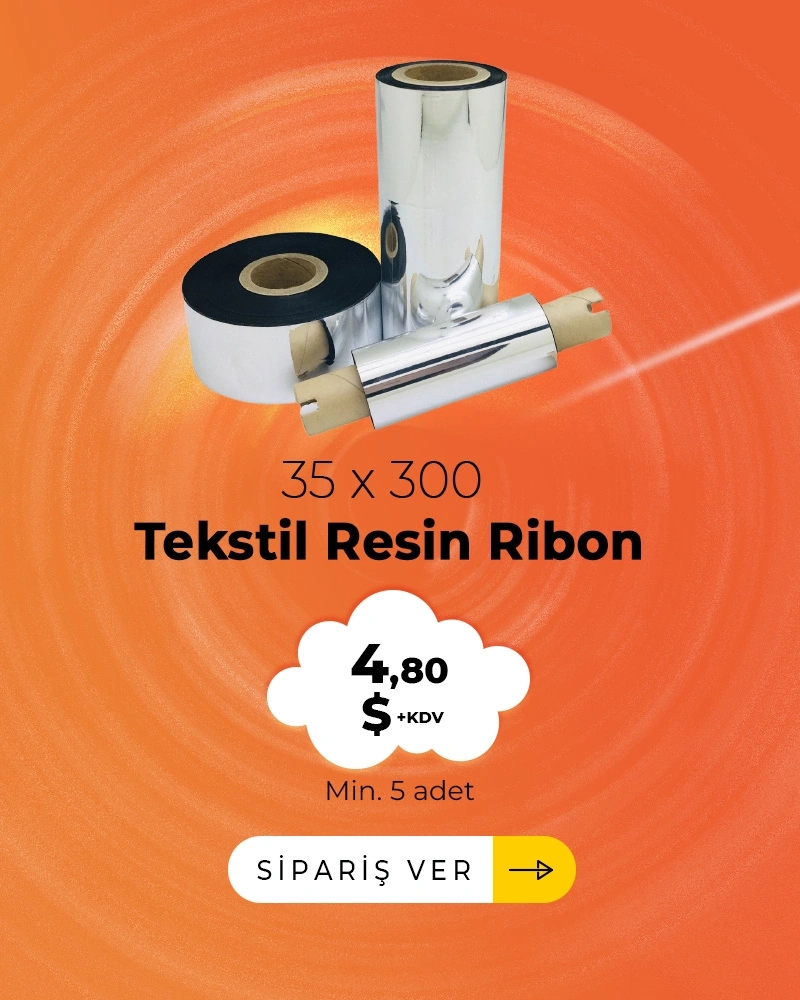 Enboy etiket Tekstil Resin Ribon kampanya
