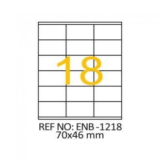70 x 46 Lazer Etiket ENB-1218