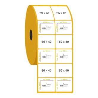 50mm x 40mm 2'li Ayrık Lamine Termal Etiket