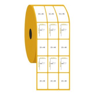 23mm x 40mm 3'lü Ayrık Termal Etiket