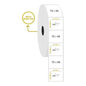 70mm x 60mm PP Opak Etiket