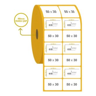 50mm x 30mm 2'li Termal Etiket