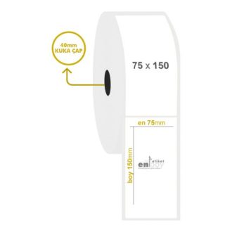 75mm x 150mm PP Şeffaf Etiket