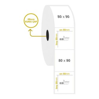 80mm x 90mm PP Şeffaf Etiket