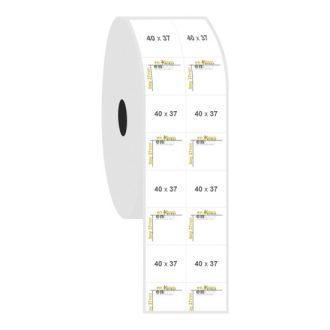 40mm x 37mm 2'li Bitişik PP Opak Etiket