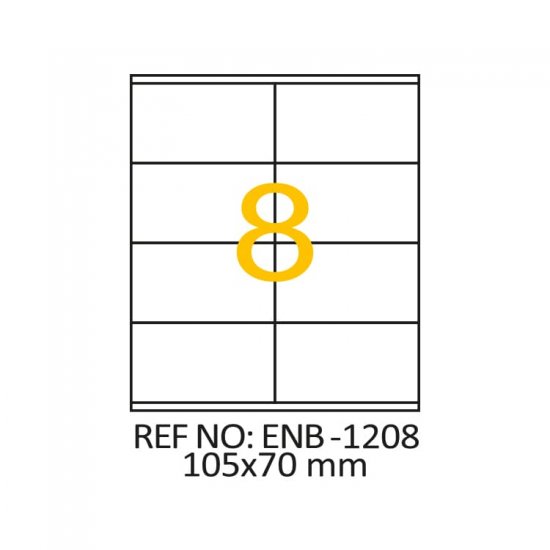 105 x 70 Lazer Etiket ENB-1208