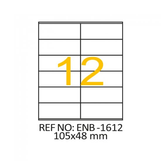 105 x 48 Lazer Etiket ENB-1612