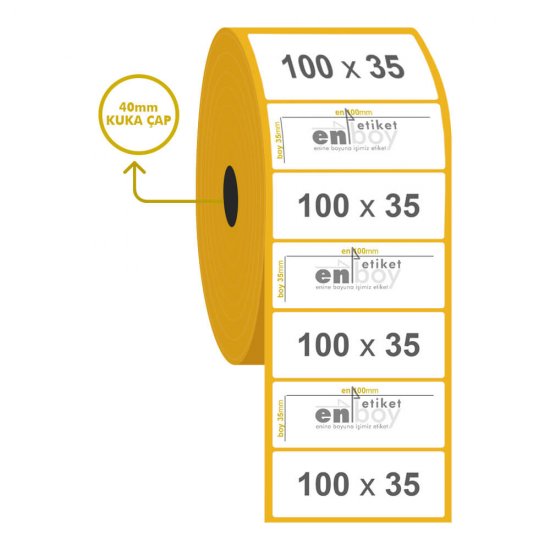 100mm x 35mm Vellum Etiket