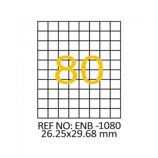 26.25 x 29.68 Lazer Etiket ENB-1080