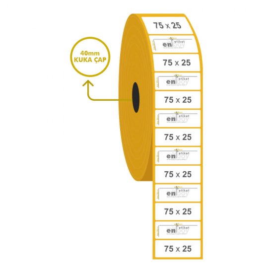 75mm x 25mm Termal Etiket