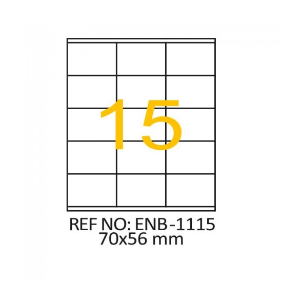 70 x 56 Lazer Etiket ENB-1115