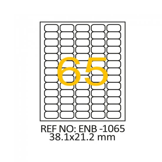 38.1 x 21.2 Lazer Etiket ENB-1065