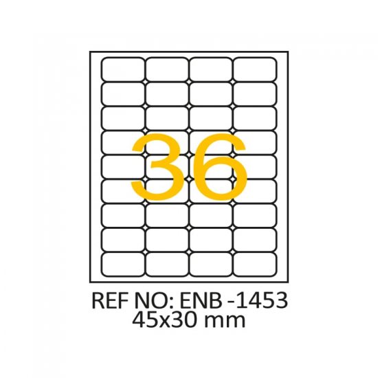 45 x 30 Lazer Etiket ENB-1453