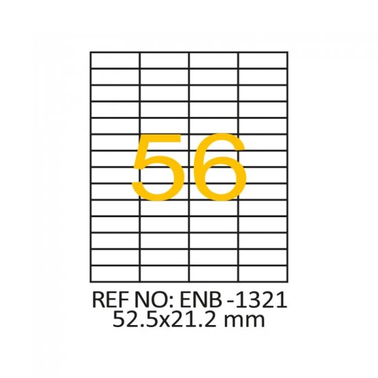 52.5 x 21.2 Lazer Etiket ENB-1321