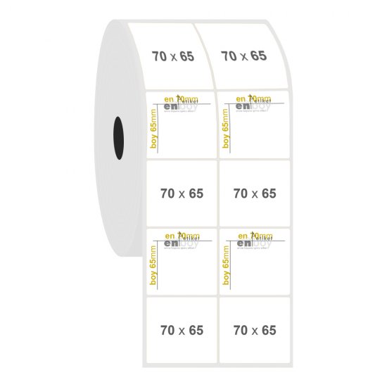 70mm x 65mm PP Opak Etiket