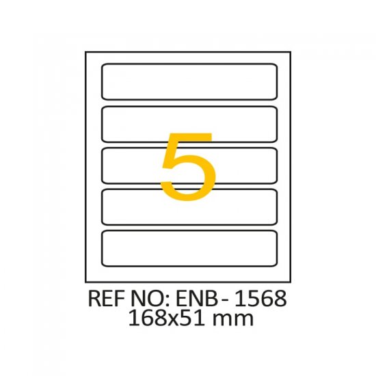 168 x 51 Lazer Etiket ENB-1568