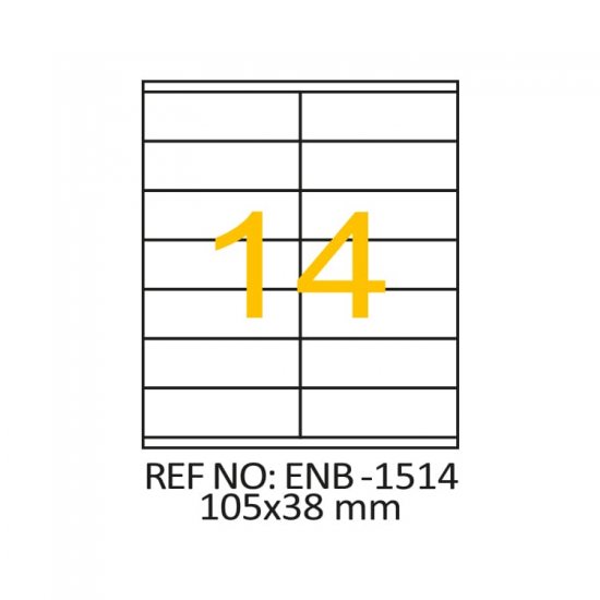 105 x 38 Lazer Etiket ENB-1514