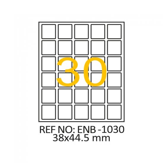 38 x 44.5 Lazer Etiket ENB-1030