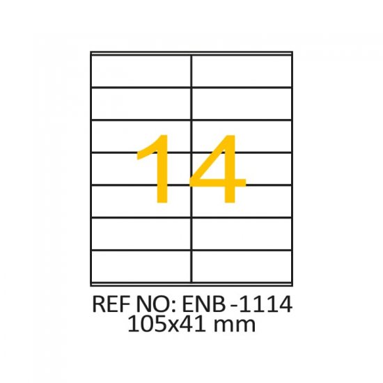 105 x 41 Lazer Etiket ENB-1114
