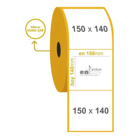 150mm x 140mm Lamine Termal Etiket