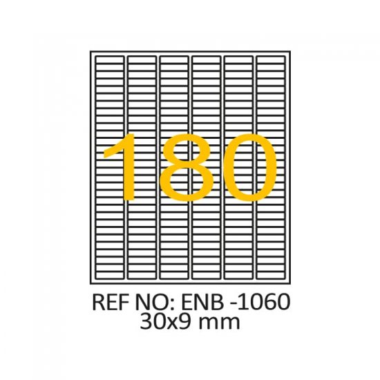 30 x 9 Lazer Etiket ENB-1060