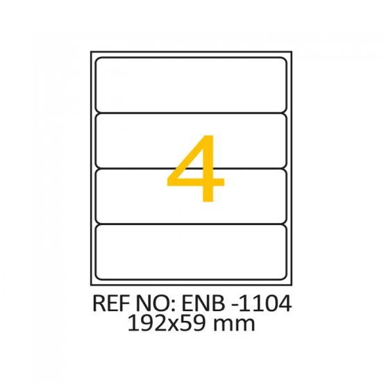 192 x 59 Lazer Etiket ENB-1104