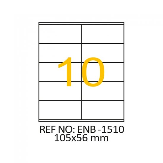 105 x 56 Lazer Etiket ENB-1510