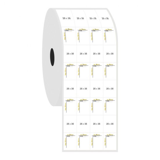 25mm x 35mm 4'lü Bitişik PP Opak Etiket