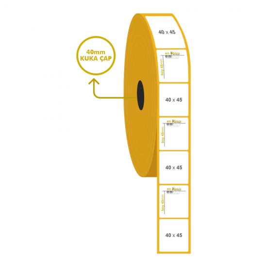 40mm x 45mm Vellum Etiket