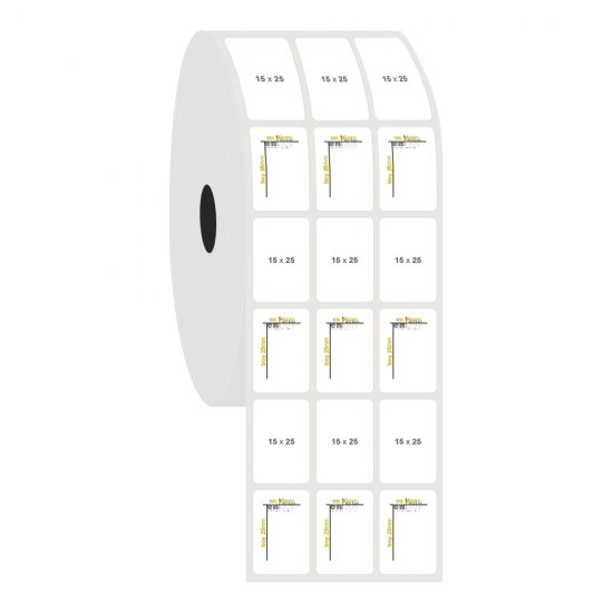 15mm x 25mm 3'lü Ayrık PP Opak Etiket