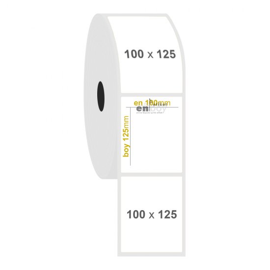 100mm x 125mm PP Opak Etiket