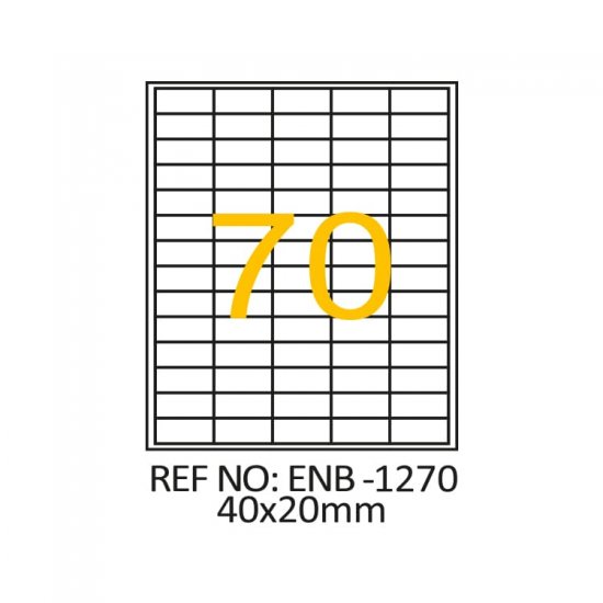40 x 20 Lazer Etiket ENB-1270 