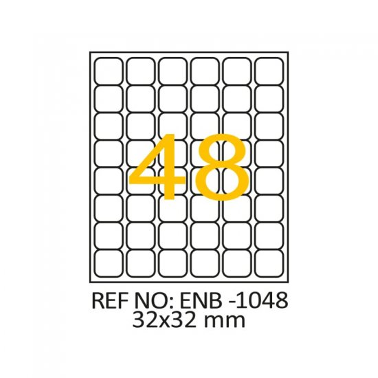 32 x 32 Lazer Etiket ENB-1048