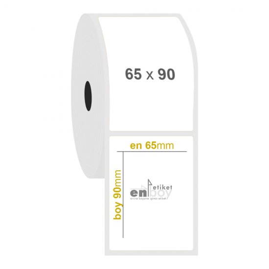 90mm x 65mm PP Opak Etiket