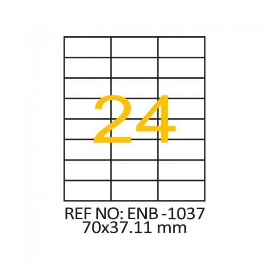 70 x 37.11 Lazer Etiket ENB-1037