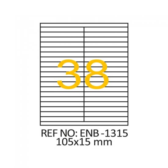 105 x 15 Lazer Etiket ENB-1315