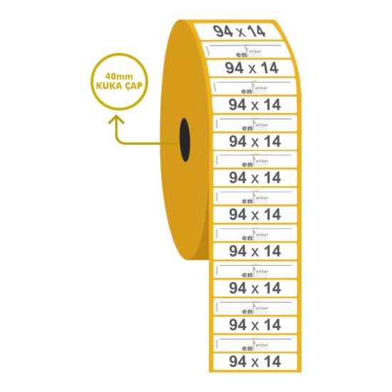 94mm x 14mm Termal Etiket