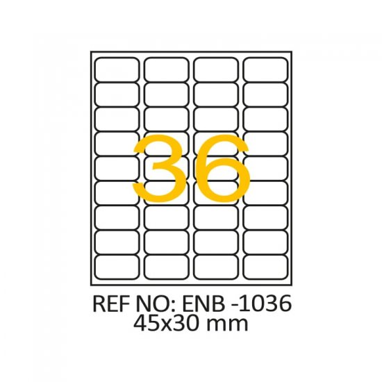 45 x 30 Lazer Etiket ENB-1036