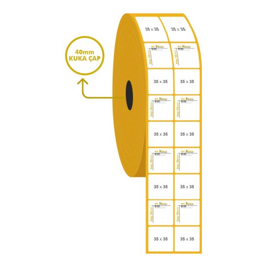 35mm x 35mm 2'li Vellum Etiket