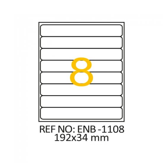 192 x 34 Lazer Etiket ENB-1108