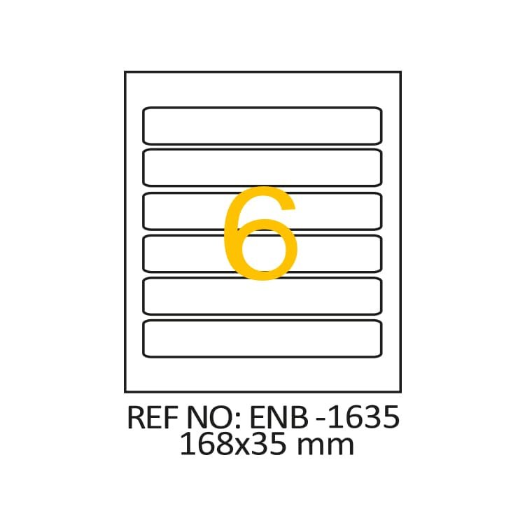 168 x 35 Lazer Etiket ENB-1635