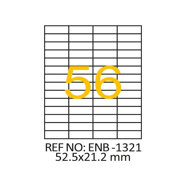 52.5 x 21.2 Lazer Etiket ENB-1321