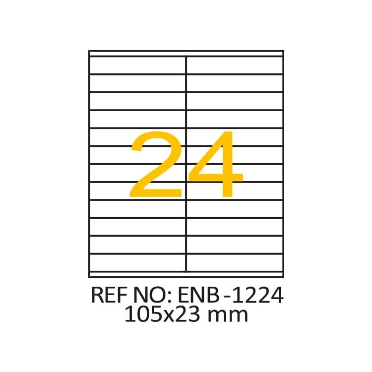 105 x 23 Lazer Etiket ENB-1224