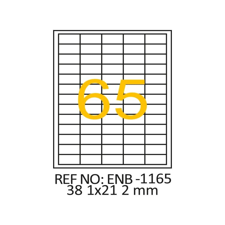 38.1 x 21.1 Lazer Etiket ENB-1165