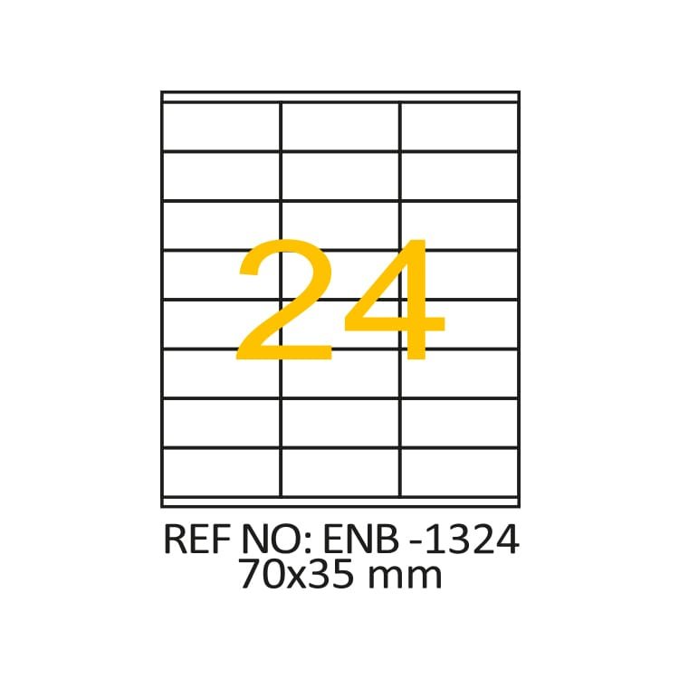 70 x 35 Lazer Etiket ENB-1324 