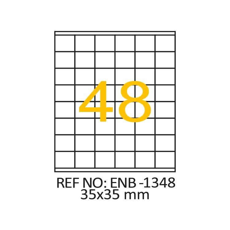 35 x 35 Lazer Etiket ENB-1348