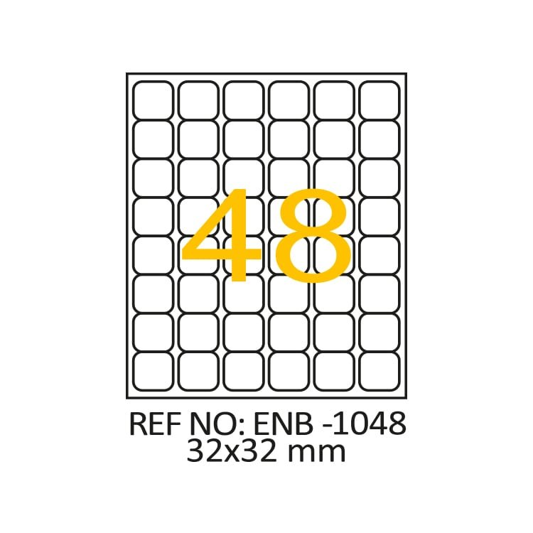 32 x 32 Lazer Etiket ENB-1048
