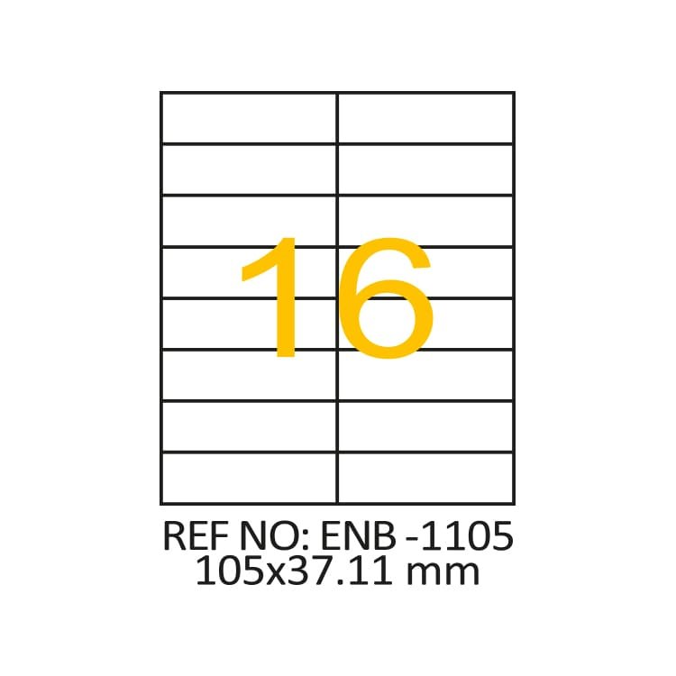 105 x 37.11 Lazer Etiket ENB-1105